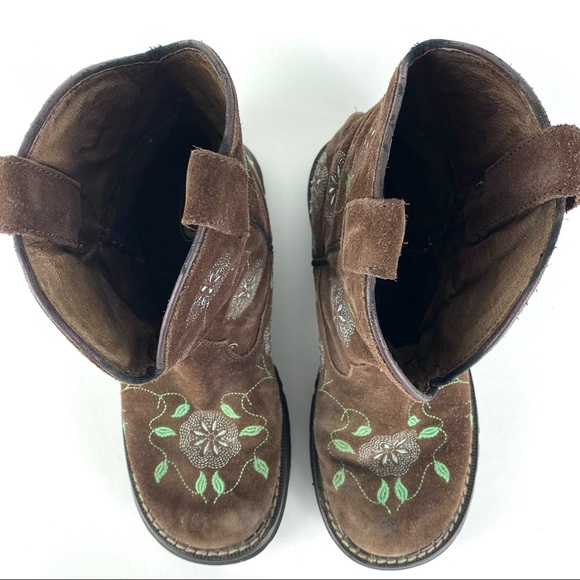 Roper Chunk Floral Embroidered Cowgirl Boot - 6 1/2 - Picture 9 of 12